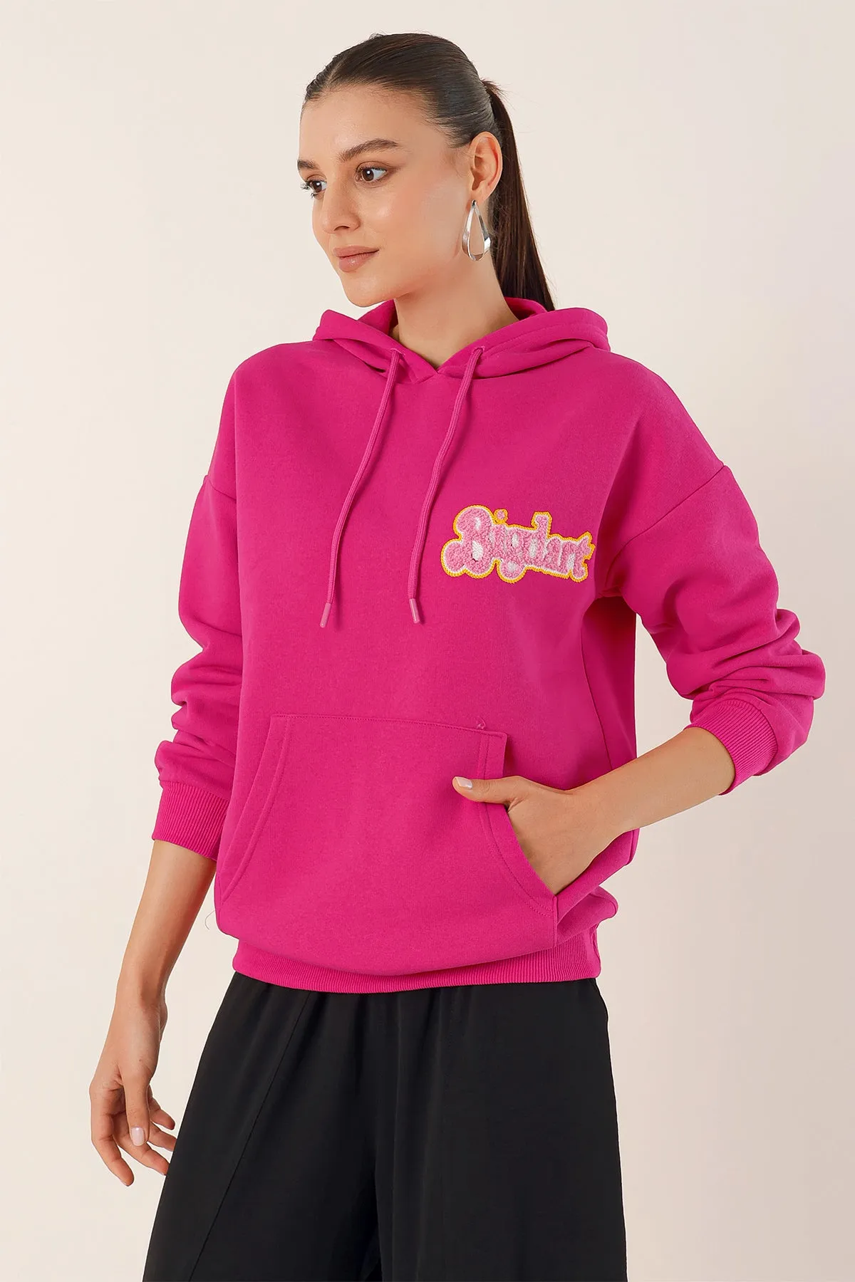 55424 nakişli oversize sweatshirt