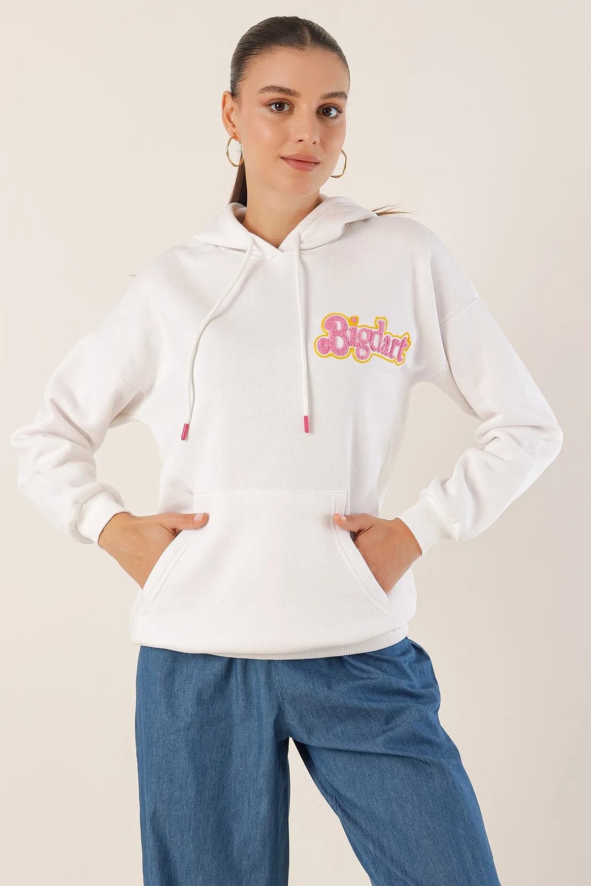 55424 nakişli oversize sweatshirt