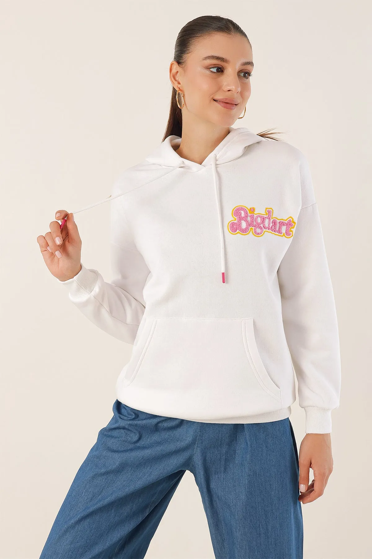 55424 nakişli oversize sweatshirt