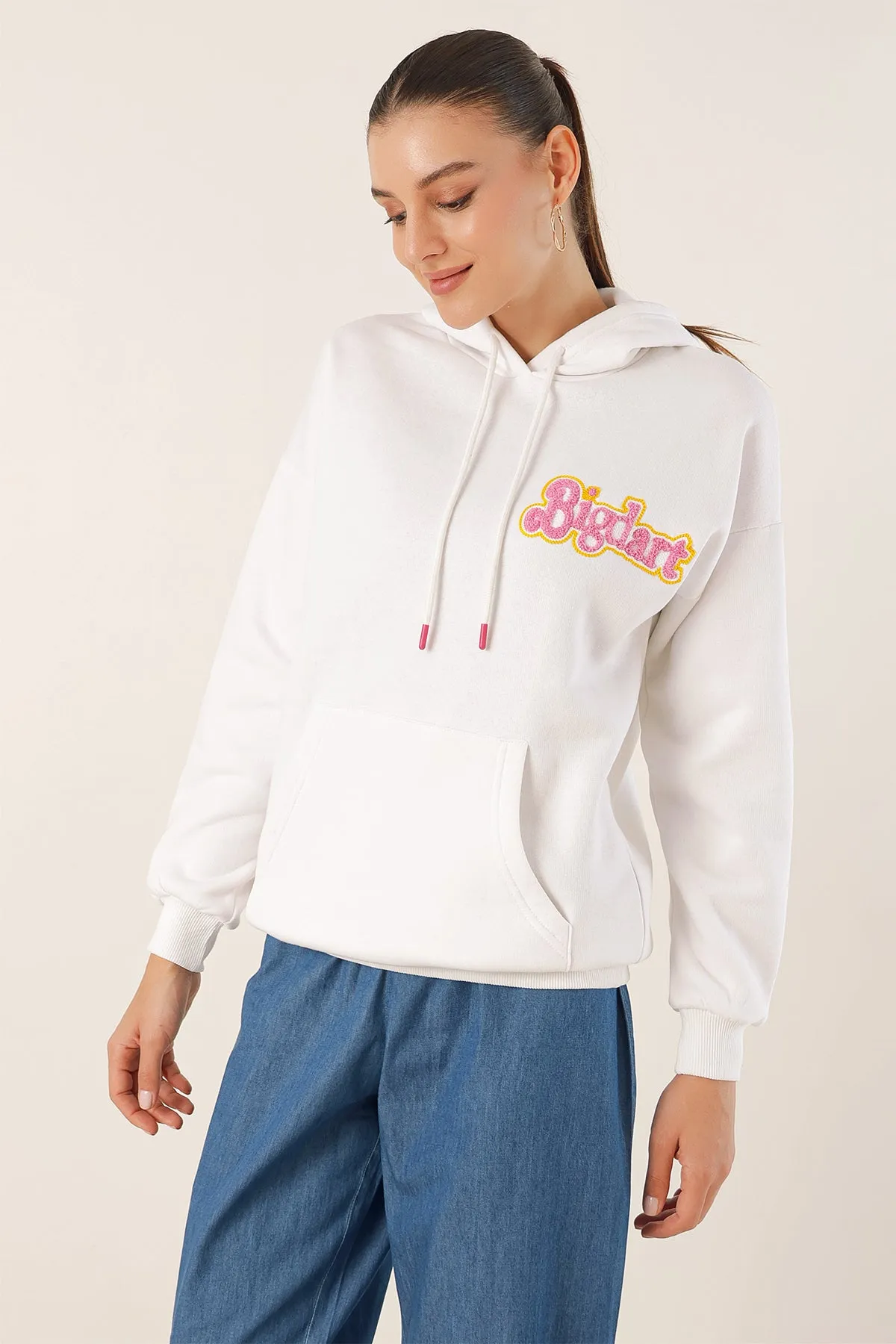 55424 nakişli oversize sweatshirt