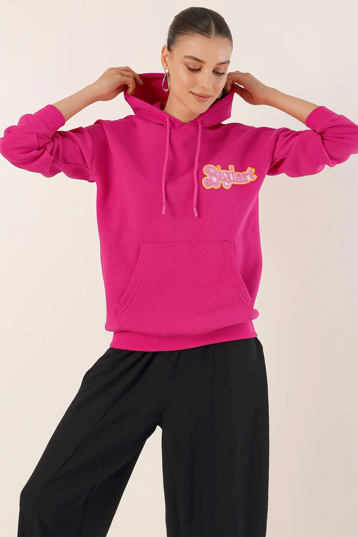 55424 nakişli oversize sweatshirt