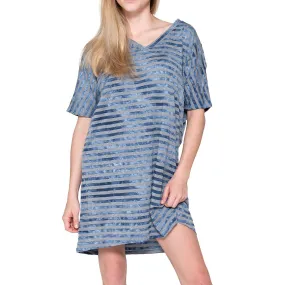 Artire Stripe Nightshirt - Chambray