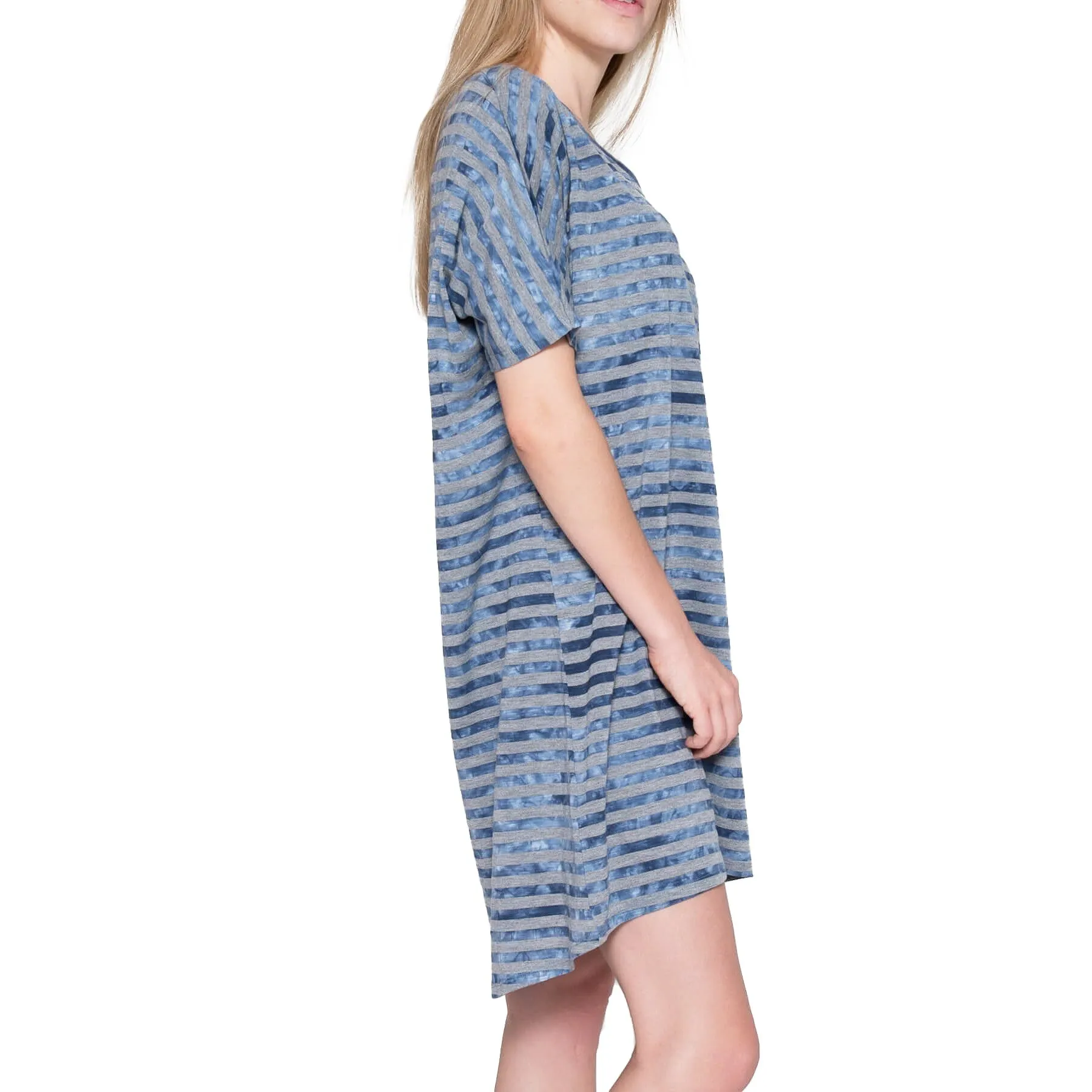 Artire Stripe Nightshirt - Chambray