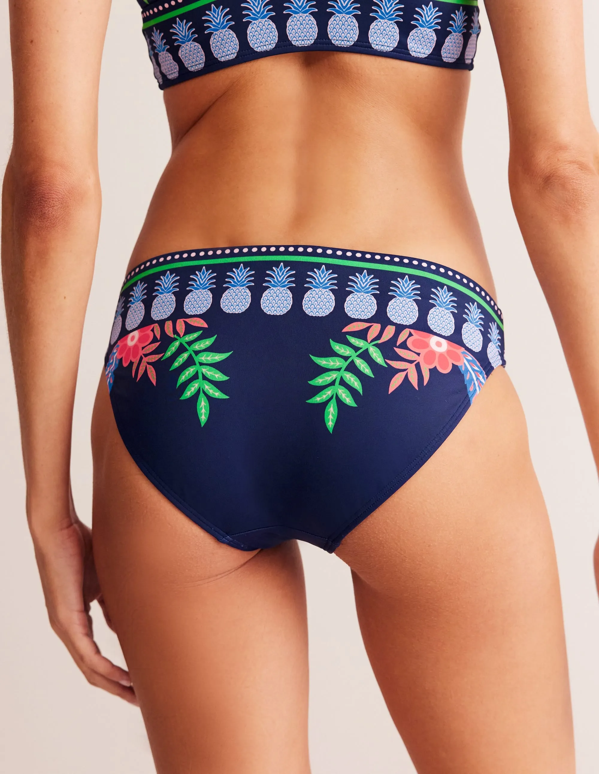 Classic Bikini Bottoms-French Navy Tropic