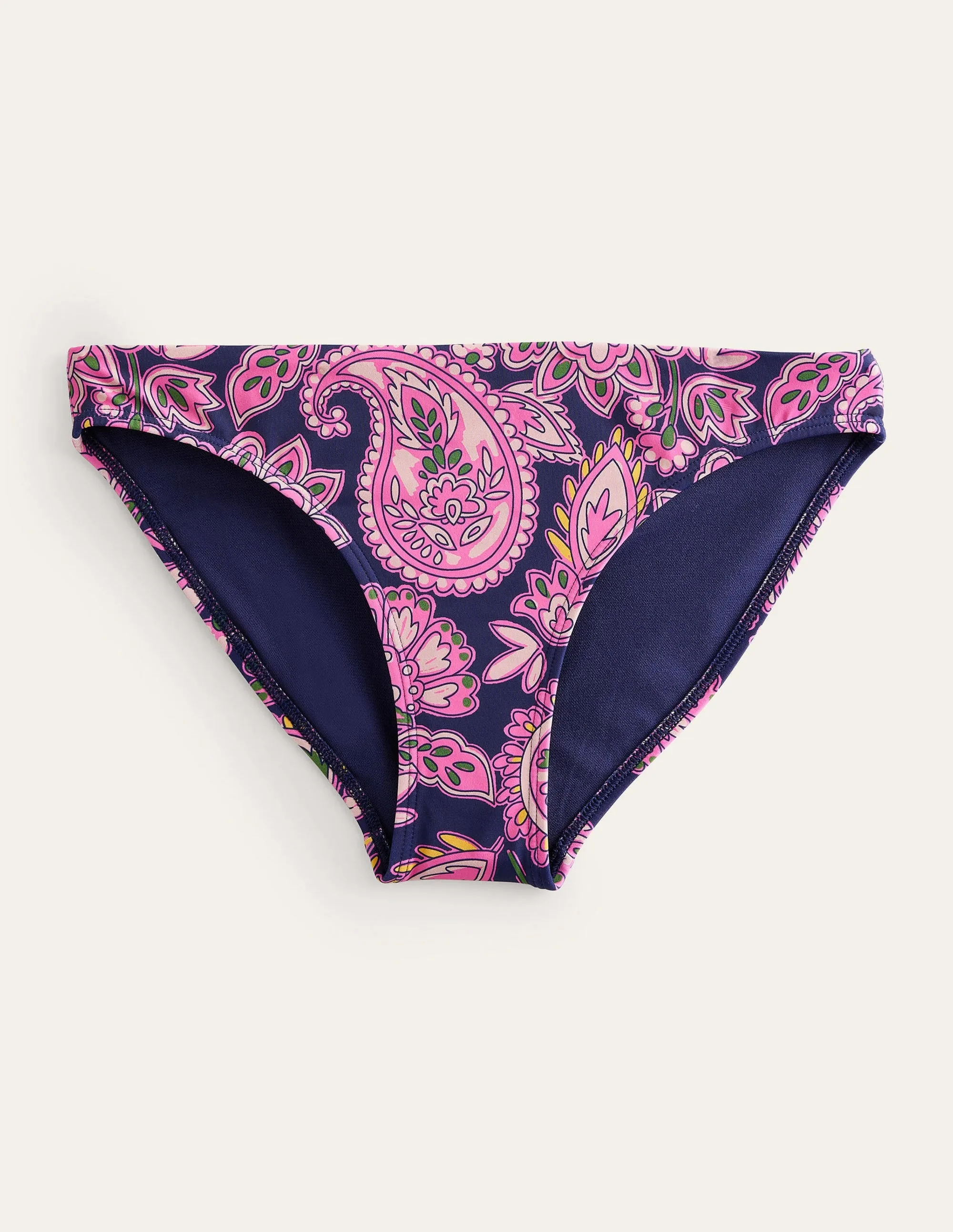 Classic Bikini Bottoms-Navy, Paisley Terrace