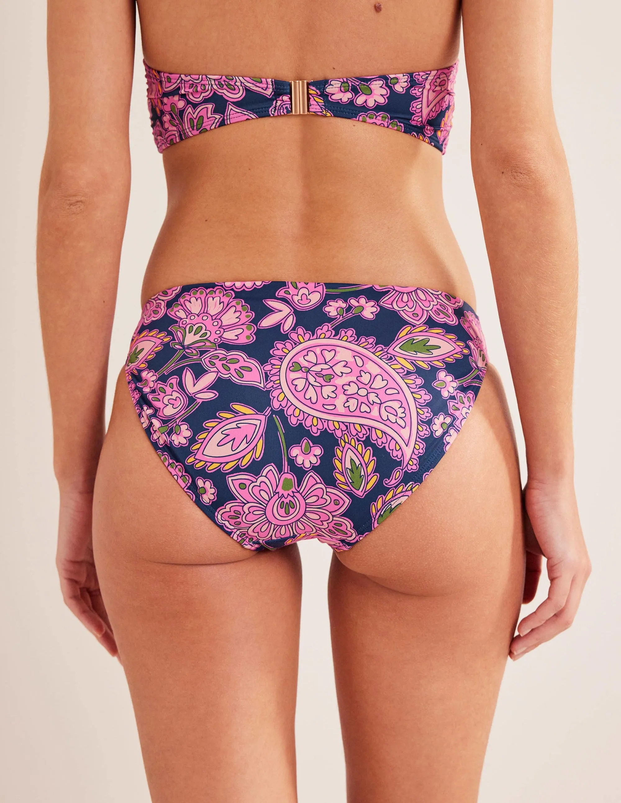 Classic Bikini Bottoms-Navy, Paisley Terrace