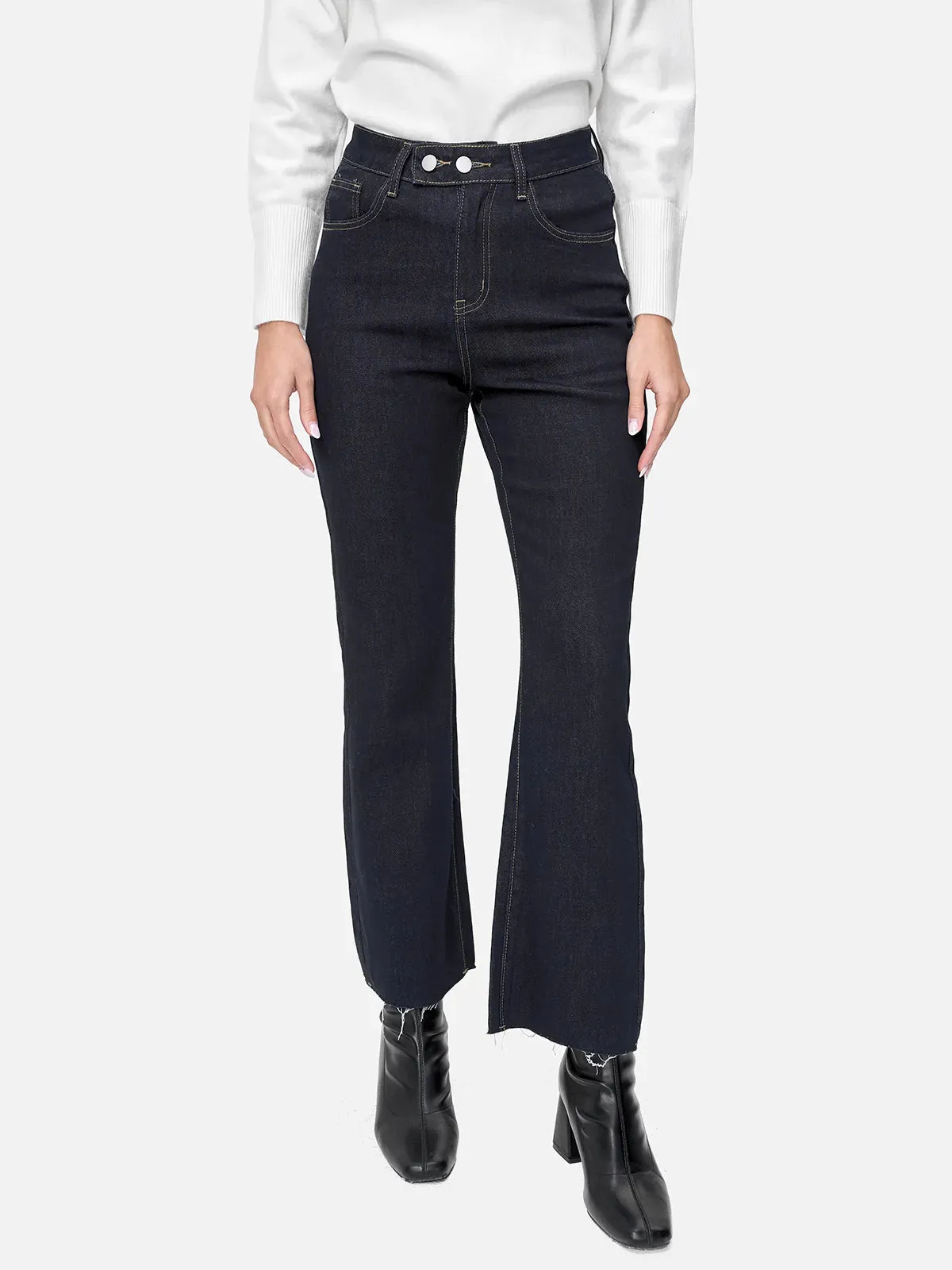 Classic High-Waisted Flare Jeans