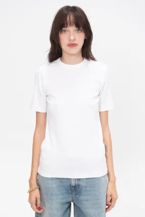 Classic Rib Tee, White