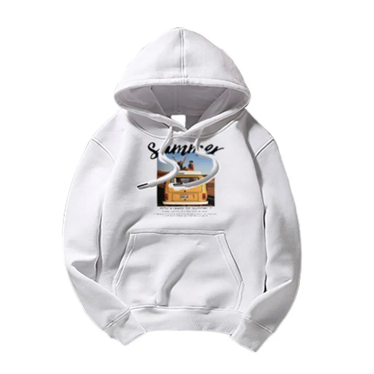 Cotton Sweatshirt Hooded Loose Trendy Matching Outerwear