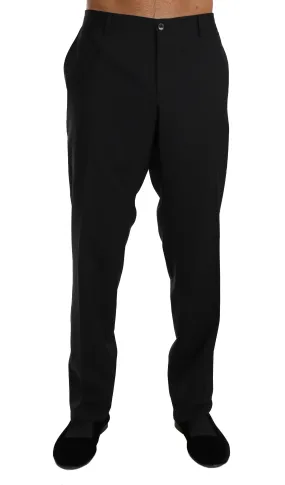 Dolce & Gabbana Elegant Black Wool Dress Pants