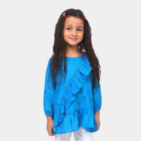 Girls Casual Top Moon Light - Sky Blue