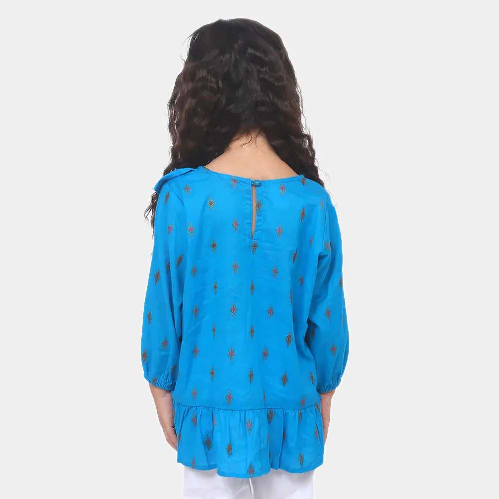 Girls Casual Top Moon Light - Sky Blue