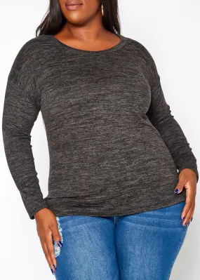 HI Curvy Plus Size Women's Long Sleeve Sweatshirts