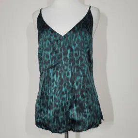 L'Agence Gabriella Dark Glade Black V-Neck Camisole Tank Size X-Small