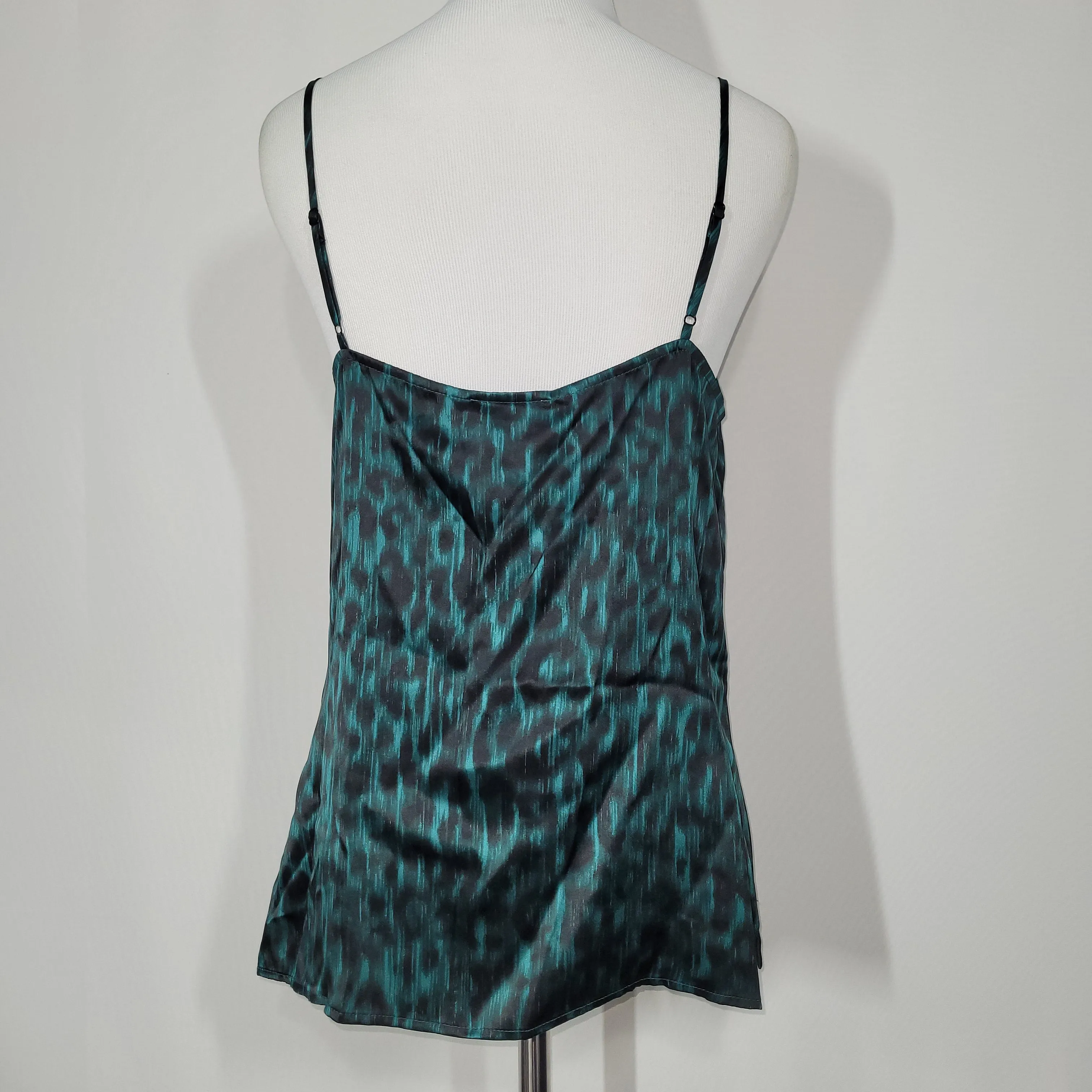 L'Agence Gabriella Dark Glade Black V-Neck Camisole Tank Size X-Small