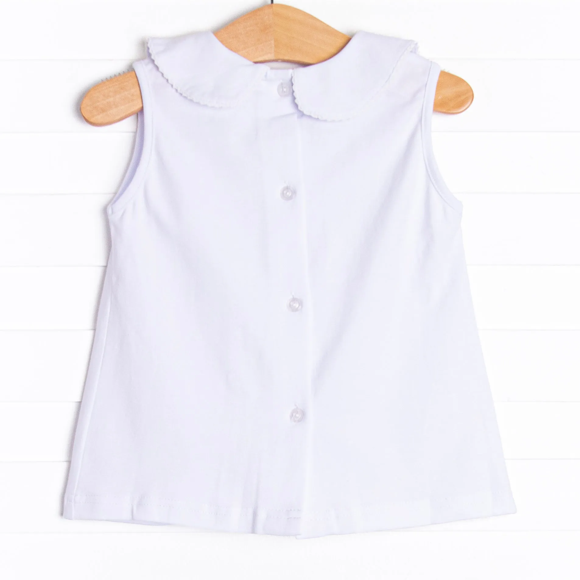 Little White Pleated Top