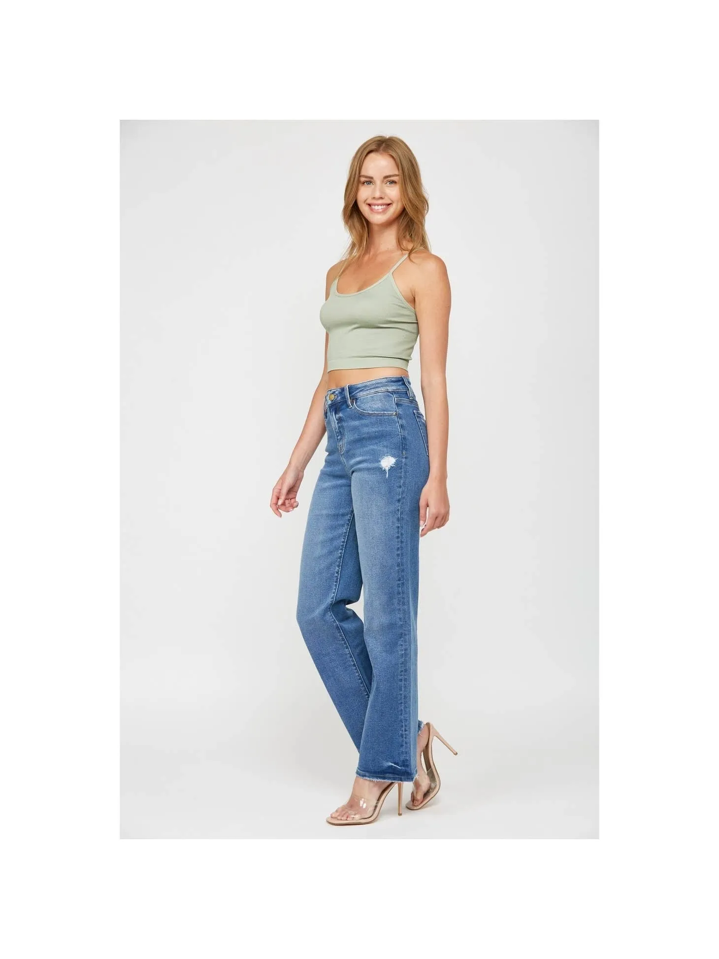 Mica Denim High Rise Relaxed Straight Leg