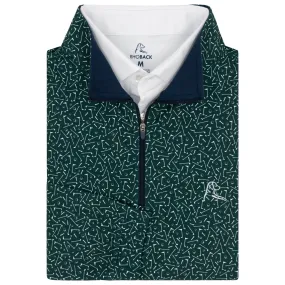 Mulligan Performance Q-Zip | The Mulligan - Ponderosa Green/White