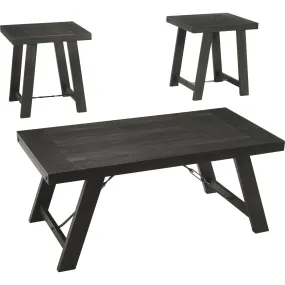 Noorbrook 3 Pack Tables - Black/Pewter