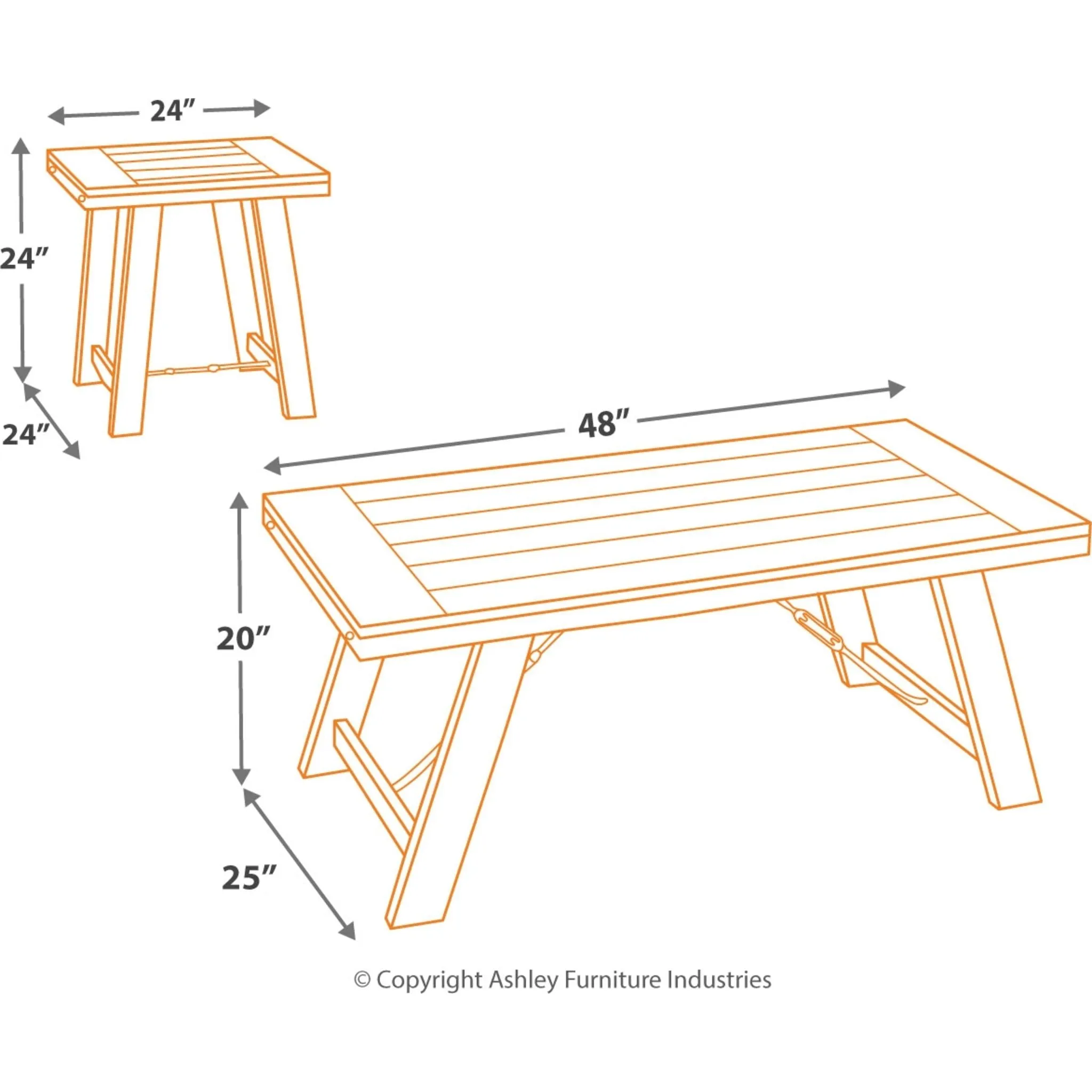 Noorbrook 3 Pack Tables - Black/Pewter