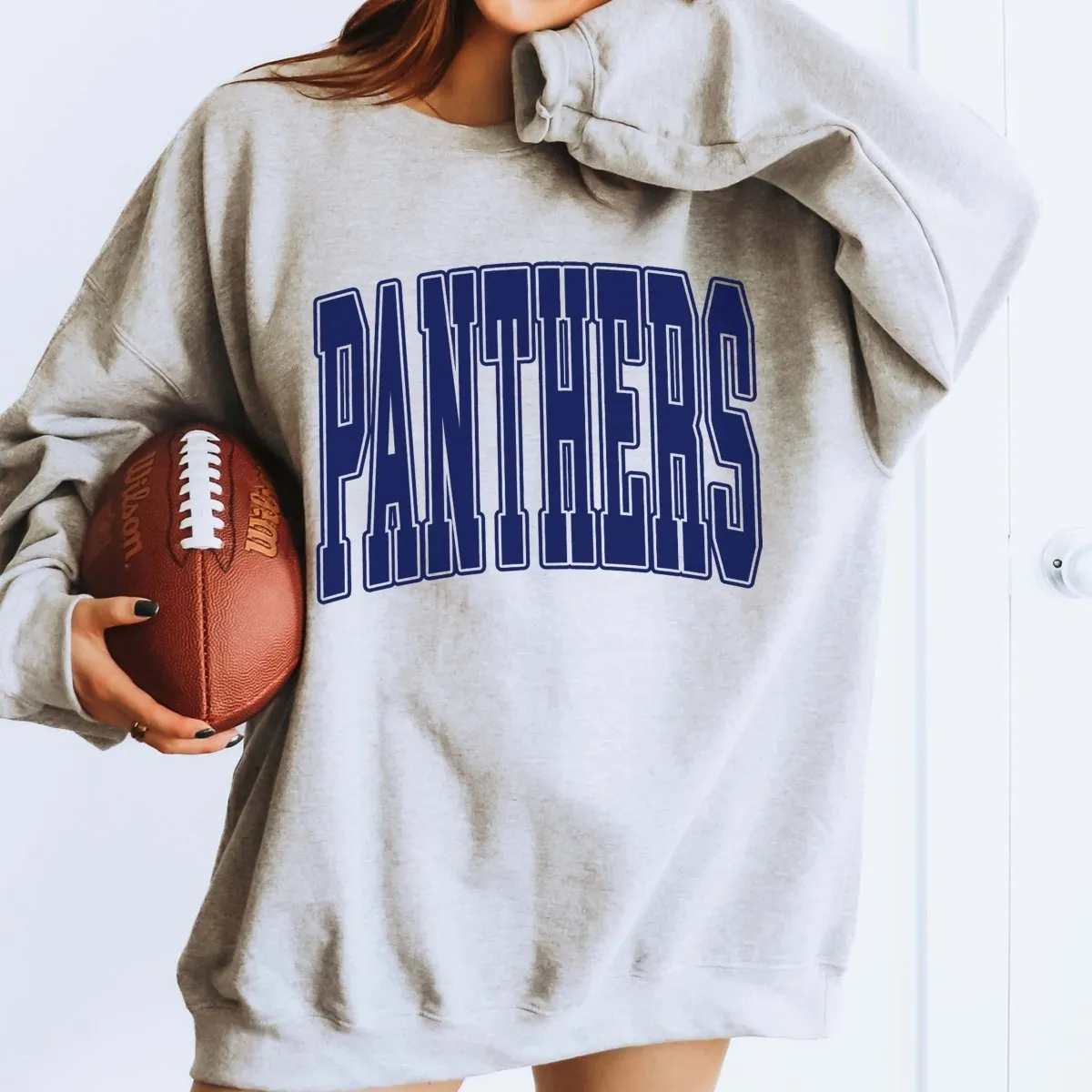 Personalized Collegiate Letter Wholesale Crew Sweatshirts