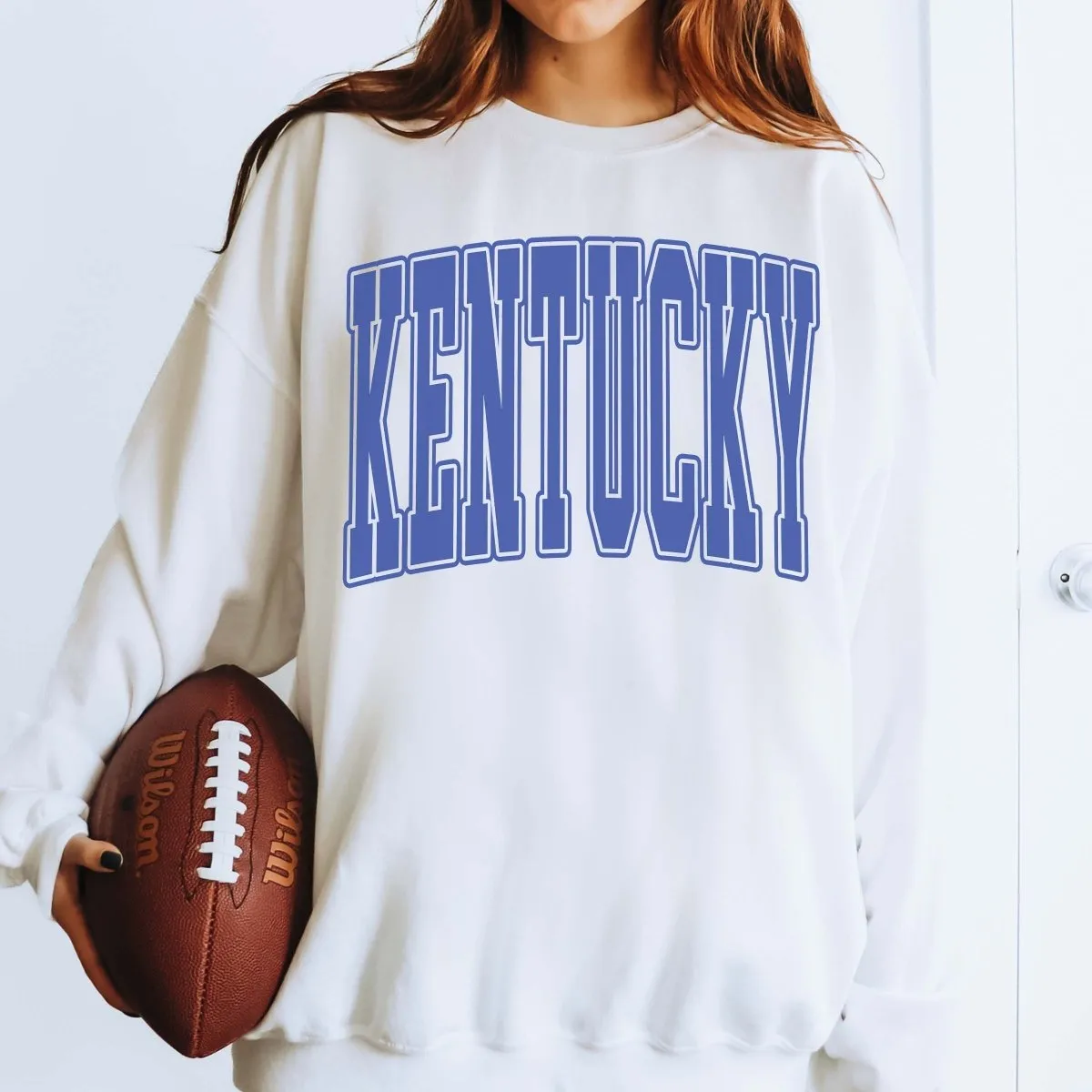 Personalized Collegiate Letter Wholesale Crew Sweatshirts