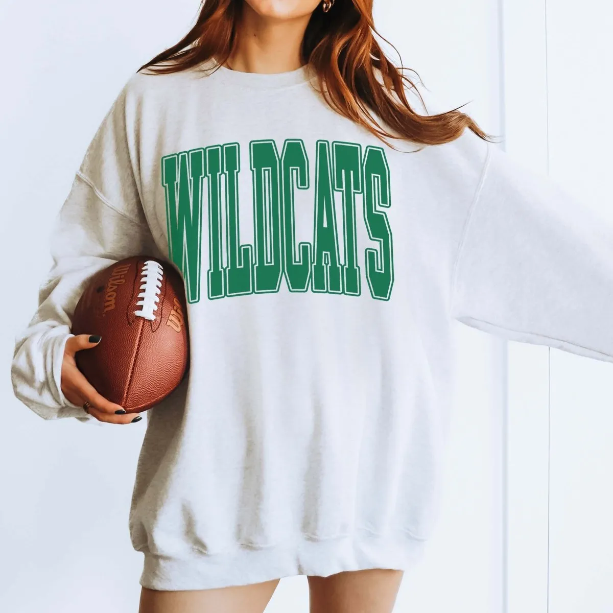 Personalized Collegiate Letter Wholesale Crew Sweatshirts