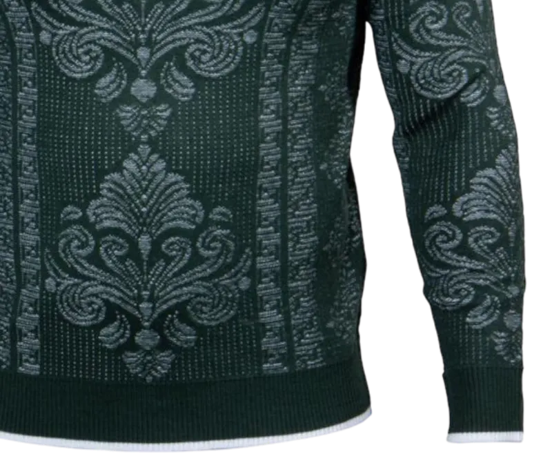 Prestige Green Men's Polo Sweater Luxury Fashion Design