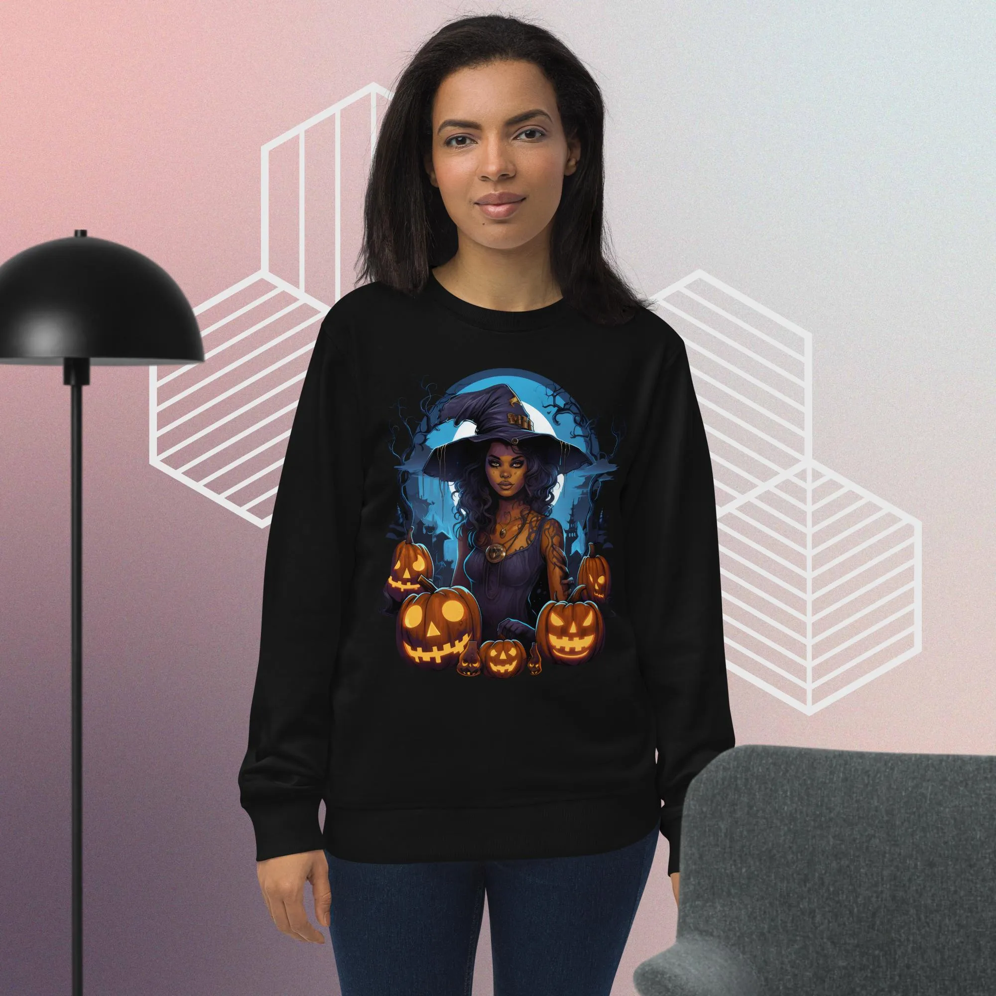 Spooky Chic: Halloween Witch Sweatshirts for Every Occasion 001