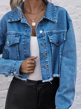 Stylish Distressed Denim Jacket