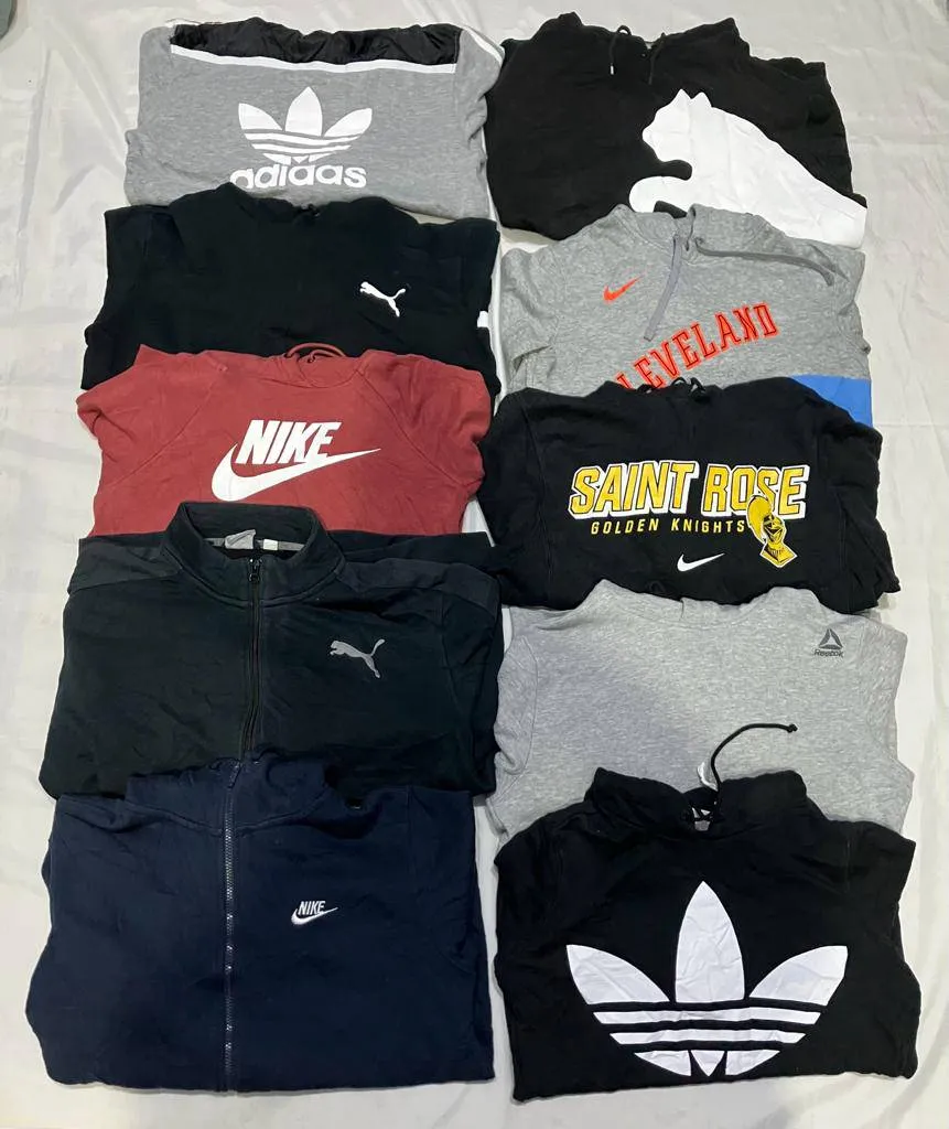 Sweatshirt Nike, Adidas, Puma, and Reebok - 20 pieces