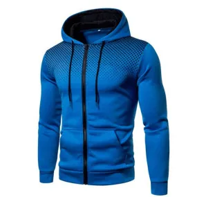 Sweatshirt Trendy Sporty Zipper Cardigan Hooded Tops Outerwear