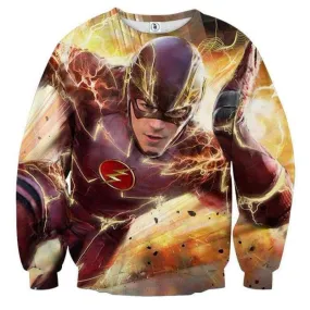 The Flash Red Orange Stylish 3D Printed Sweatshirt