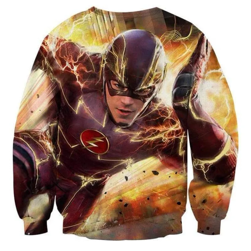 The Flash Red Orange Stylish 3D Printed Sweatshirt