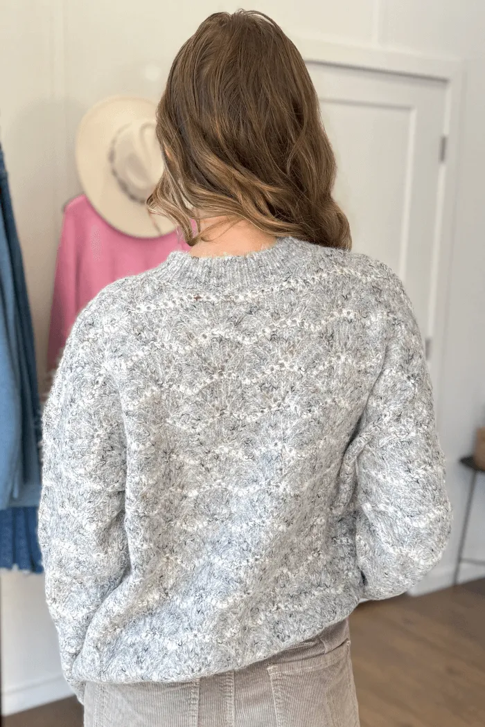 Wavy Stripped Soft Knit Sweater