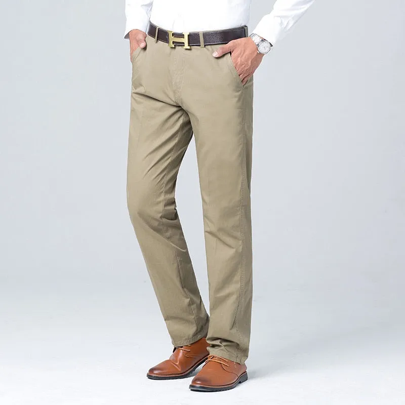 West Louis™ Business Casual Straight Cotton Trousers