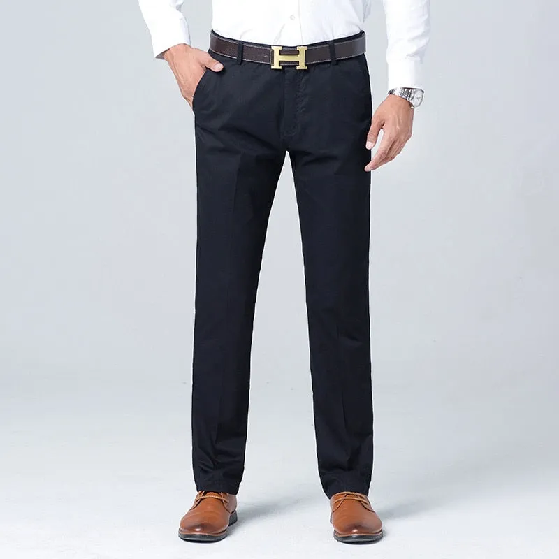 West Louis™ Business Casual Straight Cotton Trousers