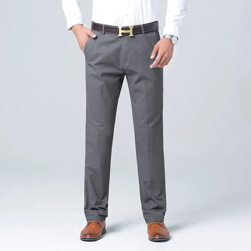 West Louis™ Business Casual Straight Cotton Trousers