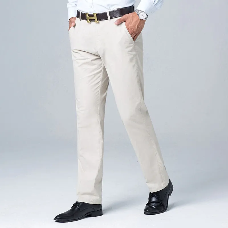 West Louis™ Business Casual Straight Cotton Trousers