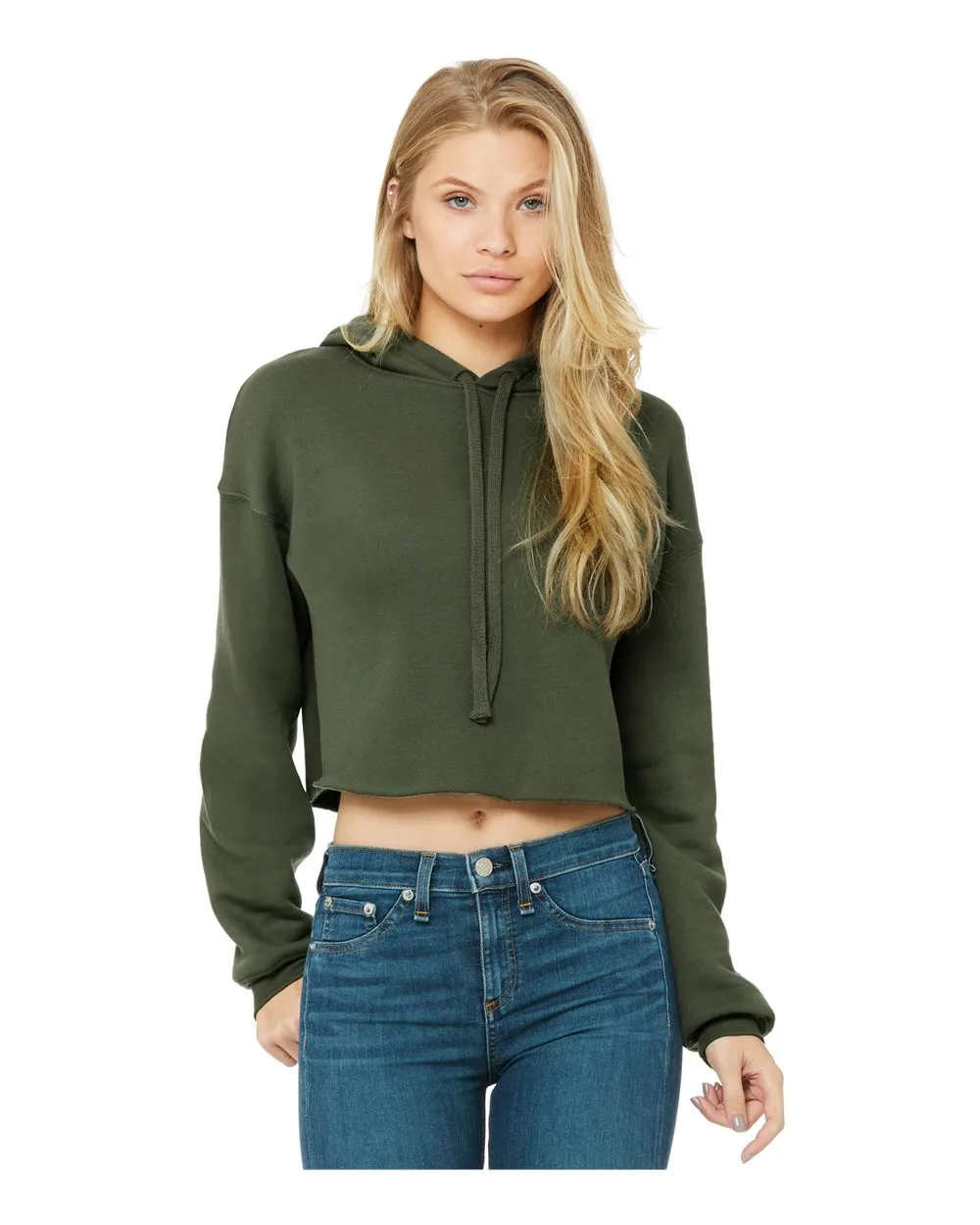 Women's Crop Fleece Hoodie - Final Sale